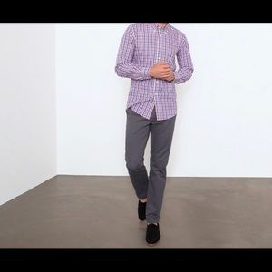 NEW Charcoal Slim Straight Chino Pant